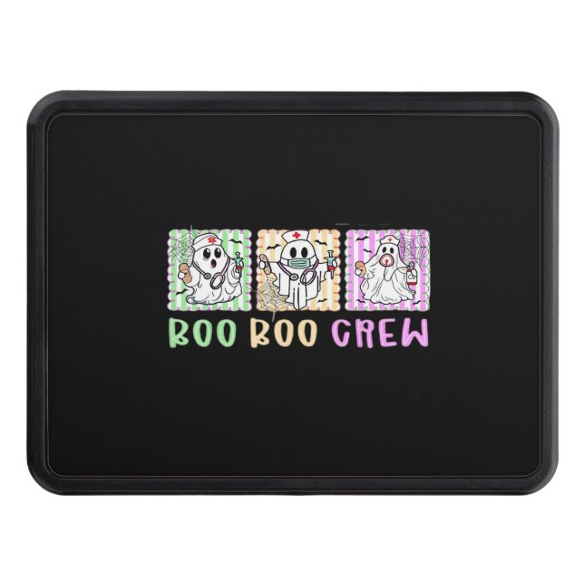 Preppy Boo Crew Nurse Halloween Costume Women Men  Hitch Cover (Front)