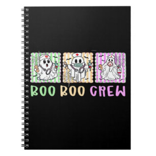 Preppy Boo Crew Nurse Halloween Costume Women Men Notebook