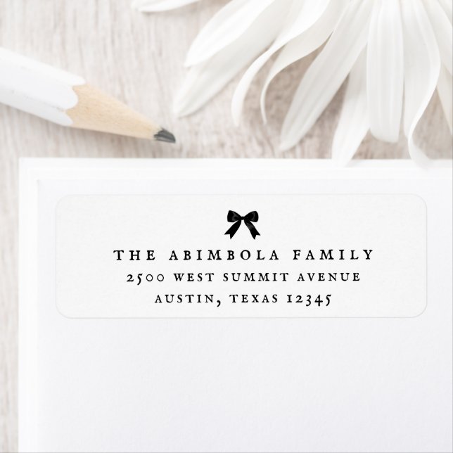 Preppy Bow Address Label (Insitu)