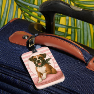 Preppy Boxer Luggage Tag