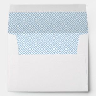 Preppy Boxwood Bunny Spring Blue Boy Baby Shower Envelope