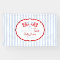 Preppy Boys Red White & Two Patriotic Birthday