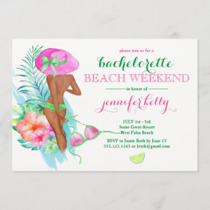 Preppy Bride Bachelorette Party Weekend Invitation
