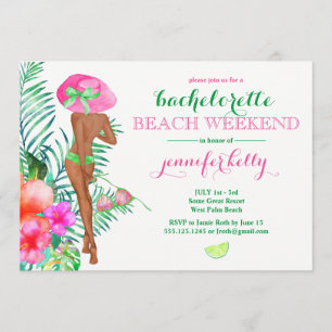Preppy Bride Bachelorette Party Weekend Invitation