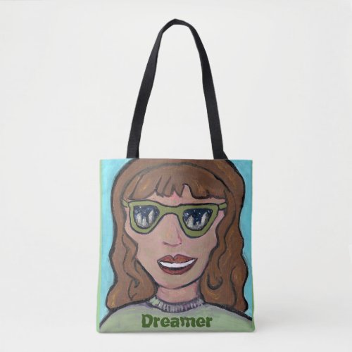 Preppy Cartoon Girl Personality Cute Art Tote Bag