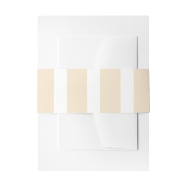 Preppy Champagne Stripe Invitation Belly Band (Front Example)