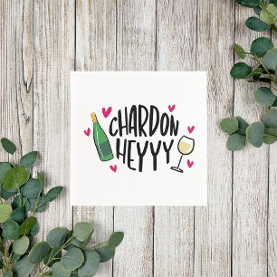 Preppy Chardonnay Funny Napkins