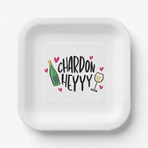 Preppy Chardonnay Funny Paper Plates