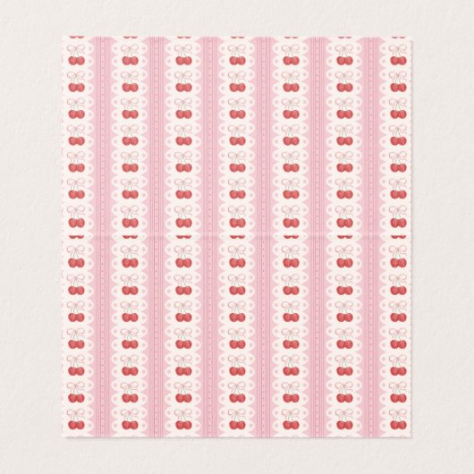 Preppy Cherry Stripes - Pink and Off White (Inside Unfolded)