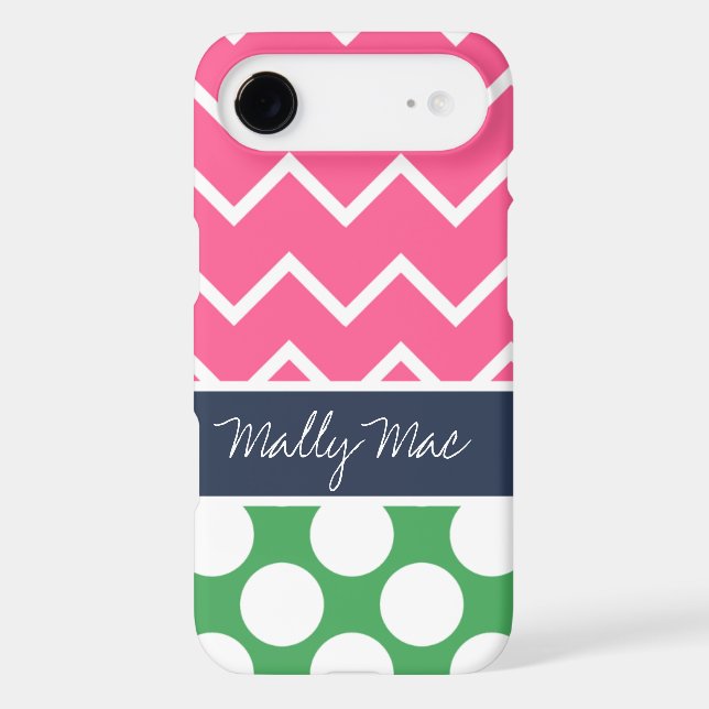 Preppy Chevron Dot Mally Mac iPhone 6 case  (Back)