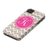 Preppy Chevron in Gold Glitter Case-Mate iPhone Case (Bottom)