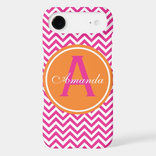 Preppy Chevron in Hot Pink Case-Mate iPhone Case (Back)