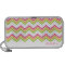 Preppy chevron zigzag pink green pattern monogram