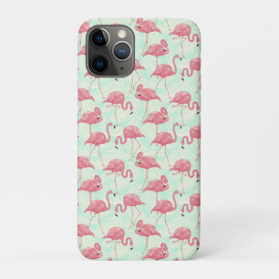 Preppy Chic Elegant Pink Flamingo Pattern iPhone 11 Pro Case