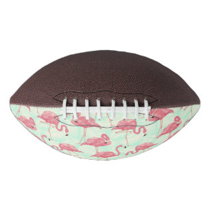 Preppy Chic Elegant Pink Flamingo Pattern Football
