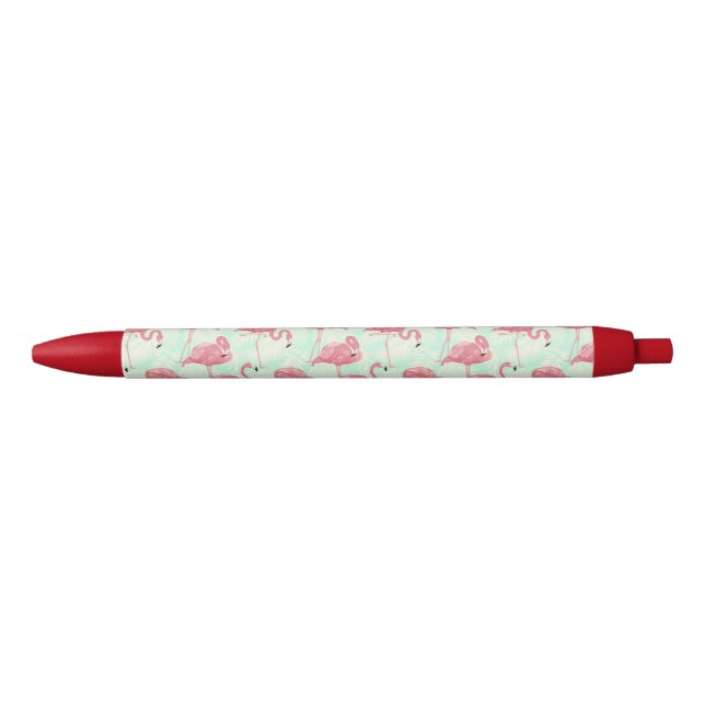 Preppy Chic Elegant Pink Flamingo Pattern Pen (Front)