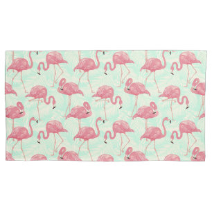 Preppy Chic Elegant Pink Flamingo Pattern Pillow Case