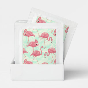 Preppy Chic Elegant Pink Flamingo Pattern Tea Bag Drink Mix