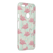 Preppy Chic Elegant Pink Flamingo Pattern Uncommon Google Pixel Case (Back/Right)