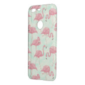 Preppy Chic Elegant Pink Flamingo Pattern Uncommon Google Pixel Case (Back/Left)