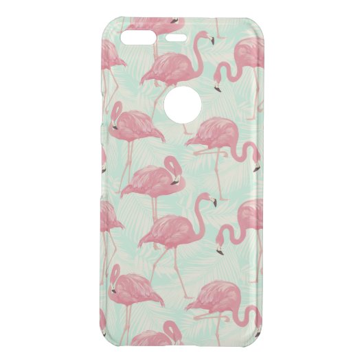 Preppy Chic Elegant Pink Flamingo Pattern Uncommon Google Pixel Case (Back)