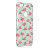 Preppy Chic Elegant Pink Flamingo Pattern Uncommon Google Pixel Case (Back/Right)