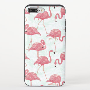 Preppy Chic Elegant Pink Flamingo Pattern iPhone 8/7 Plus Slider Case