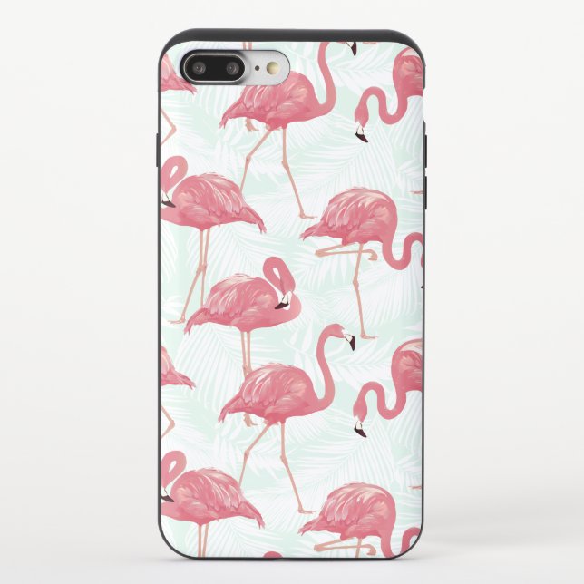 Preppy Chic Elegant Pink Flamingo Pattern Uncommon iPhone Case (Back)