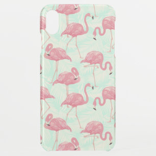 Preppy Chic Elegant Pink Flamingo Pattern iPhone XS Max Case