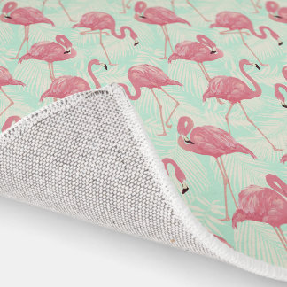 Preppy Chic Elegant Pink Flamingo Rug