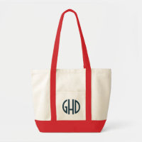 Preppy Chic Triple Monogram Tote Bag