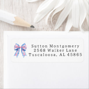Preppy Chinoiserie Christmas Coquette Address Label