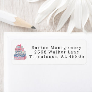 Preppy Chinoiserie Grandmilennial Gift Address Label