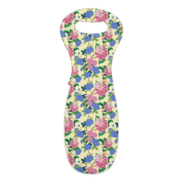 Preppy Chinoiserie Wine Bag (Front Flat)