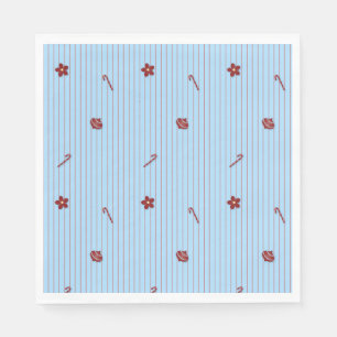 Preppy Christmas Pinstripe Napkins
