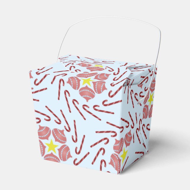 Preppy Christmas Pinwheel Favor Boxes (Front Side)