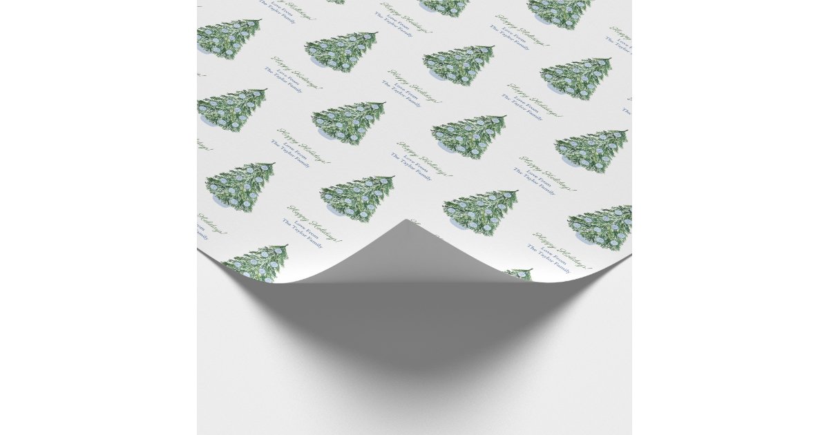 Preppy Wrapping Paper: Blue Tropical gift Wrap, Birthday, Holiday,  Christmas 