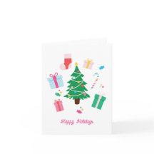 Preppy Christmas Tree Happy Holidays