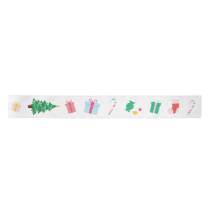 Preppy Christmas Tree Holiday Gift  Satin Ribbon