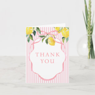 Preppy Citrus Ciao Miss Bridal Shower Thank You Invitation