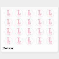 Large Letter E Stickers 1.5 Round