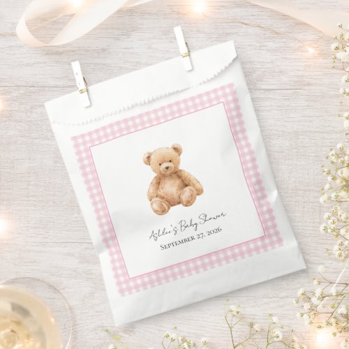 Preppy Classic Teddy Bear Baby Shower  Favor Bag