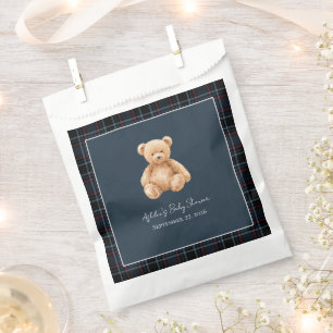 Preppy Classic Teddy Bear Baby Shower  Favor Bag