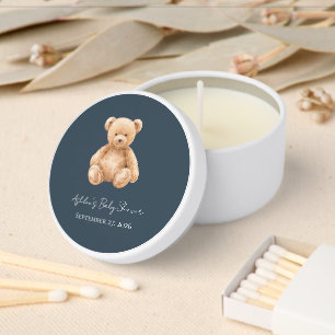 Preppy Classic Teddy Bear Baby Shower  Mini Candle Favors