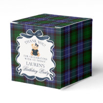 Preppy Coquette Bow Bear Girl Birthday Favor Box
