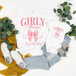 Preppy Coquette Personalized Girly Mama Mini Pink Baby Bodysuit<br><div class="desc">Dress your little one in style with our Preppy Coquette Personalized Girly Mama Mini Pink Baby Bodysuit, the perfect addition to your mommy and me wardrobe. Embrace the soft girl era coquette aesthetic with this charming bodysuit, featuring a delicate pink bow girlie design that exudes sweetness and sophistication. Celebrate the...</div>