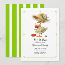 Preppy Cottagecore Sip & See Duckling Baby Shower