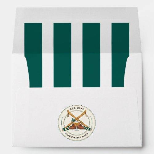 Preppy Country Club Bachelorette Apres-ski Envelope