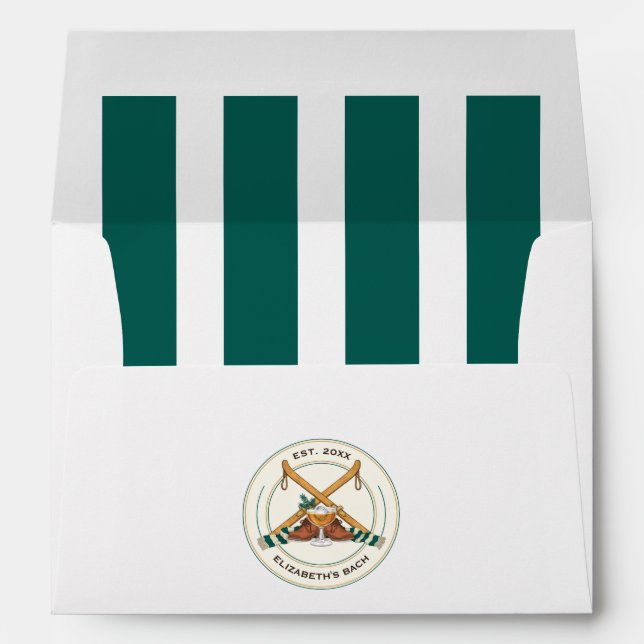 Preppy Country Club Bachelorette Apres-ski  Envelope (Back (Bottom))