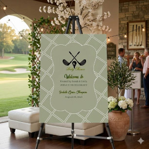 Preppy Country Club Golf Baby Shower Welcome Sign